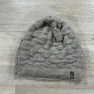 Shupaca Unisex Beanie OS Baby Alpaca Beige Knit Slouchy Warm Winter Hat